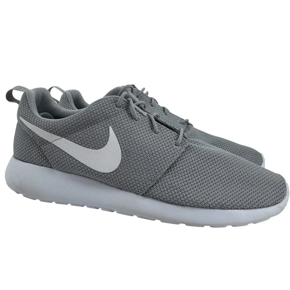 Nike Roshe One‎ Sneakers Mens Size 13 Grey White Mesh Athletic Shoes 511881-023